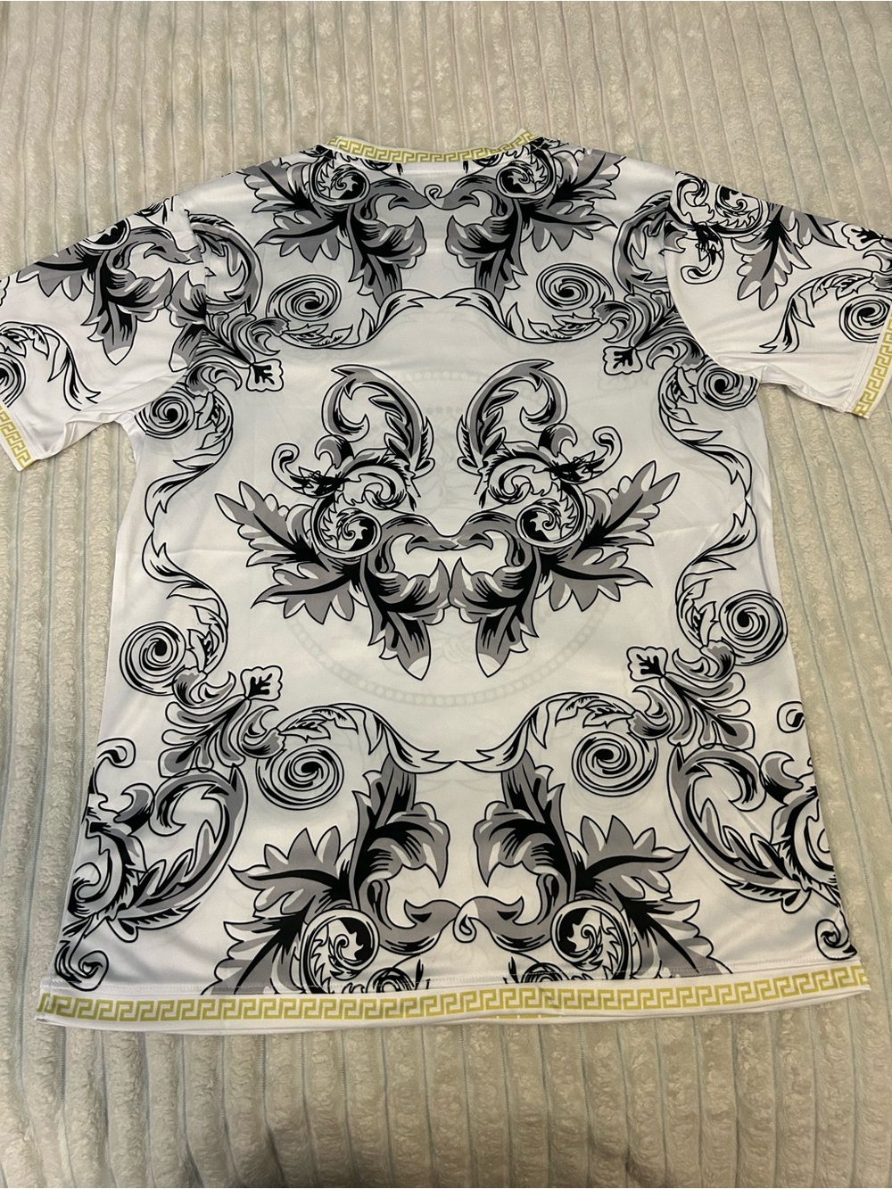 Versace White Shirt with Black Baroque Medusa and Gold Logo - Picture 2 of 2